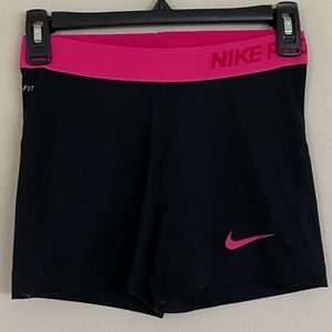 Black and Pink | Nike Pro Shorts | size XS